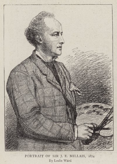 JEミレー卿の肖像、1874年 作： Leslie Matthew Ward